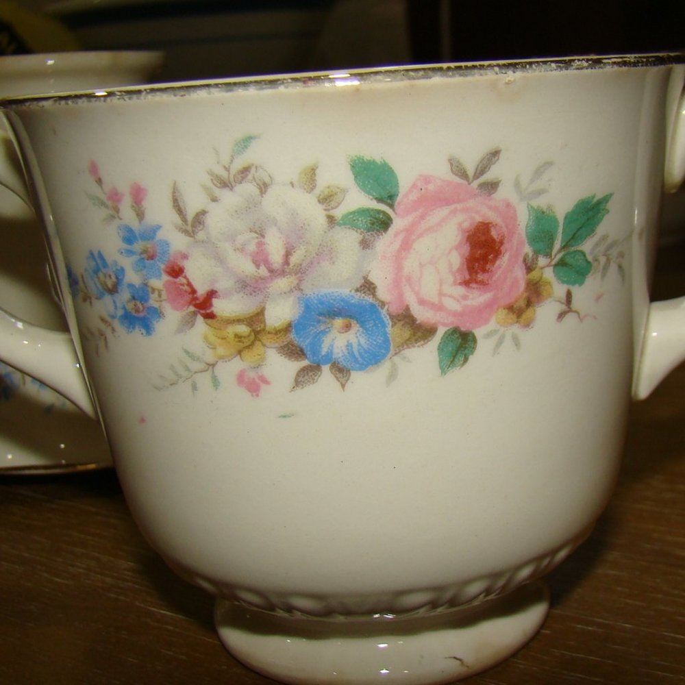 1949 Vintage Homer Laughlin Creamer and Sugar Bowl